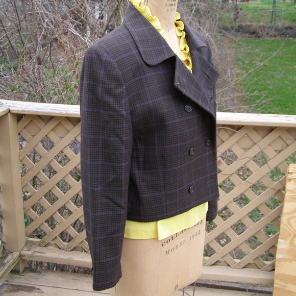 Amanda Smith lined wool jacket sz 10 houndstooth - Picture 9 of 15